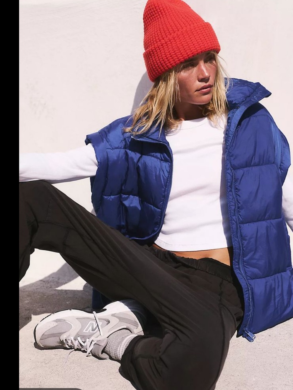 FP Movement by Free People Royal Blue Oversized Puffer Vest